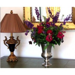Vibrant urn arrangement